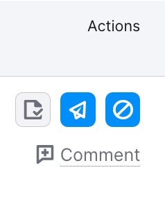 Buttons to move a backlink to the whitelist, removal list, or disavow list.